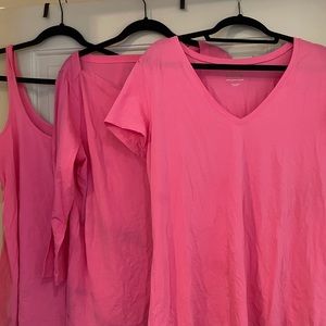 3 lily pulitzer shirts - long, short & tank style